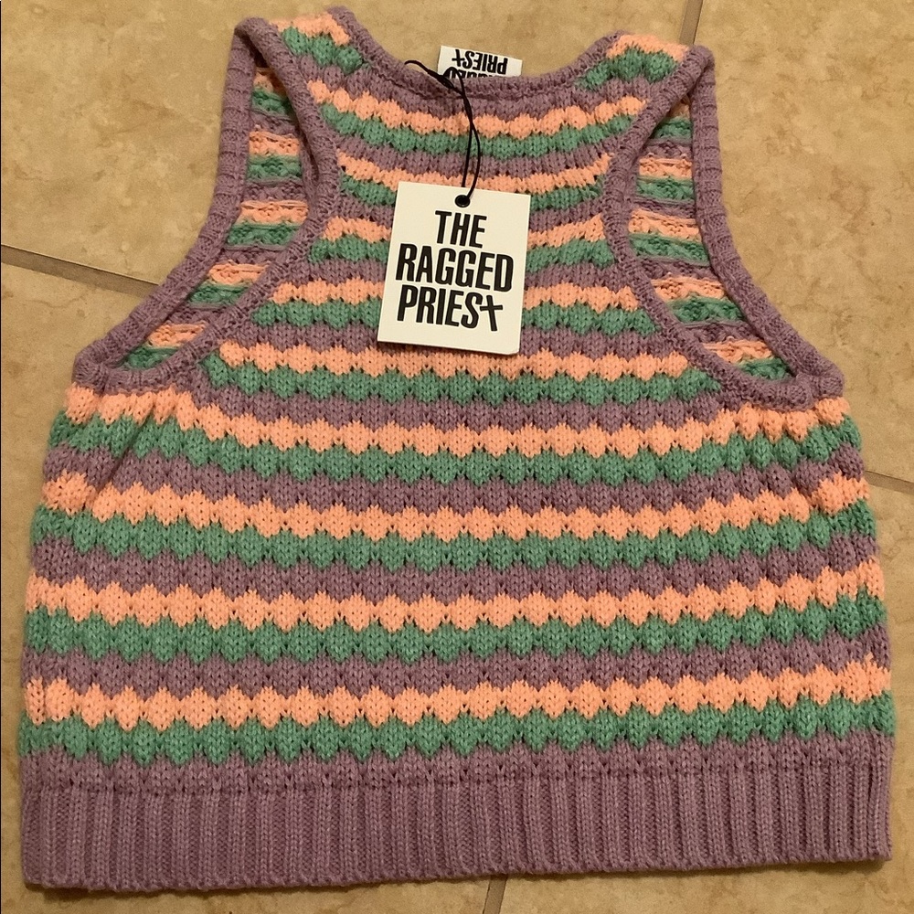 The Ragged Priest Striped Crop Sweater - Picture 2 of 5